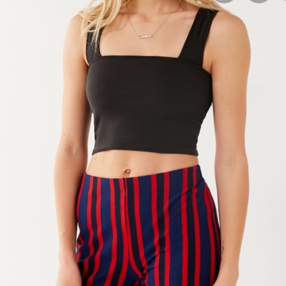 Urban Outfitters Black Square Neck Tank Top